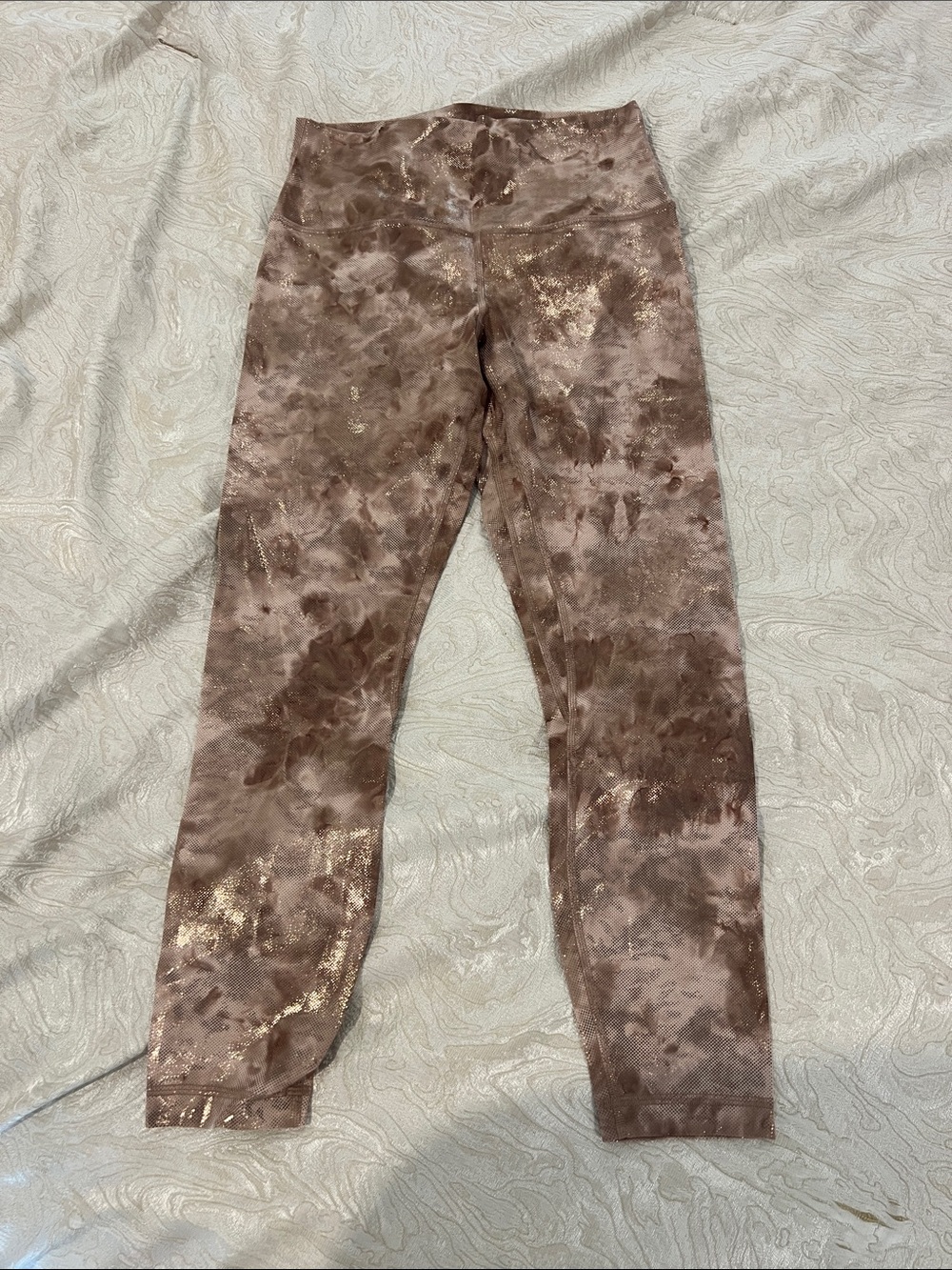 Lululemon Align High-Waist Leggings with Metallic Rose Accents